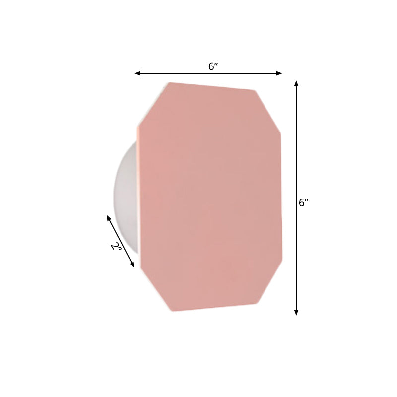 Round Metal Wall Lamp Soft Pastel Shade