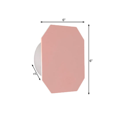 Round Metal Wall Lamp Soft Pastel Shade