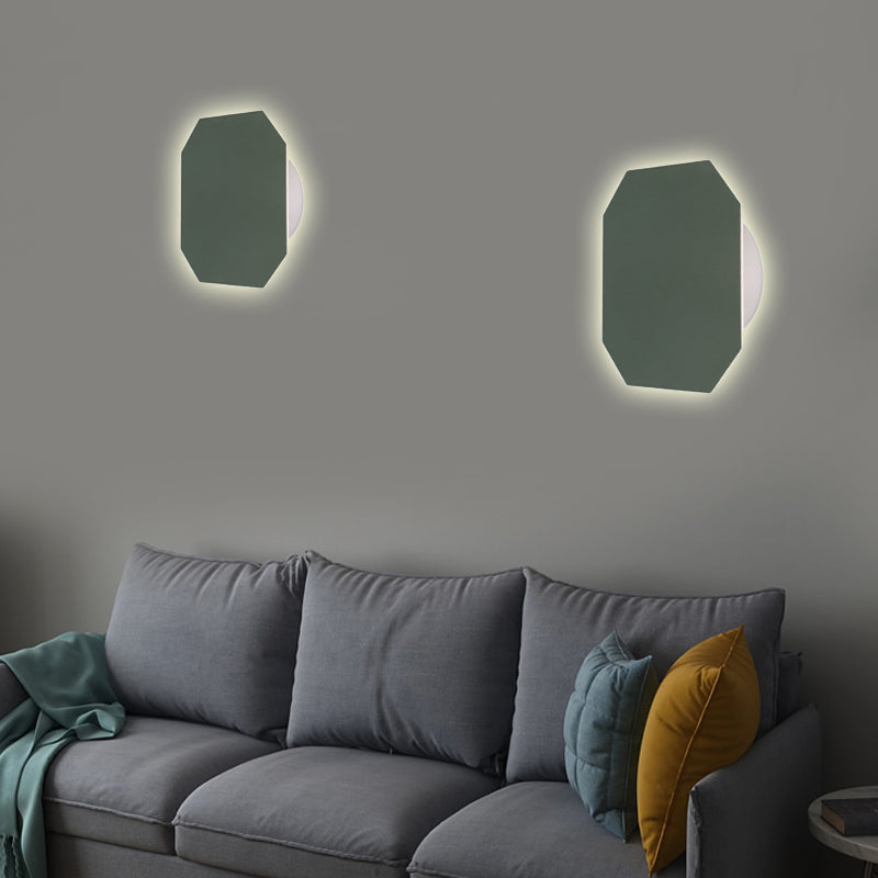 Round Metal Wall Lamp Soft Pastel Shade