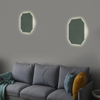 Round Metal Wall Lamp Soft Pastel Shade