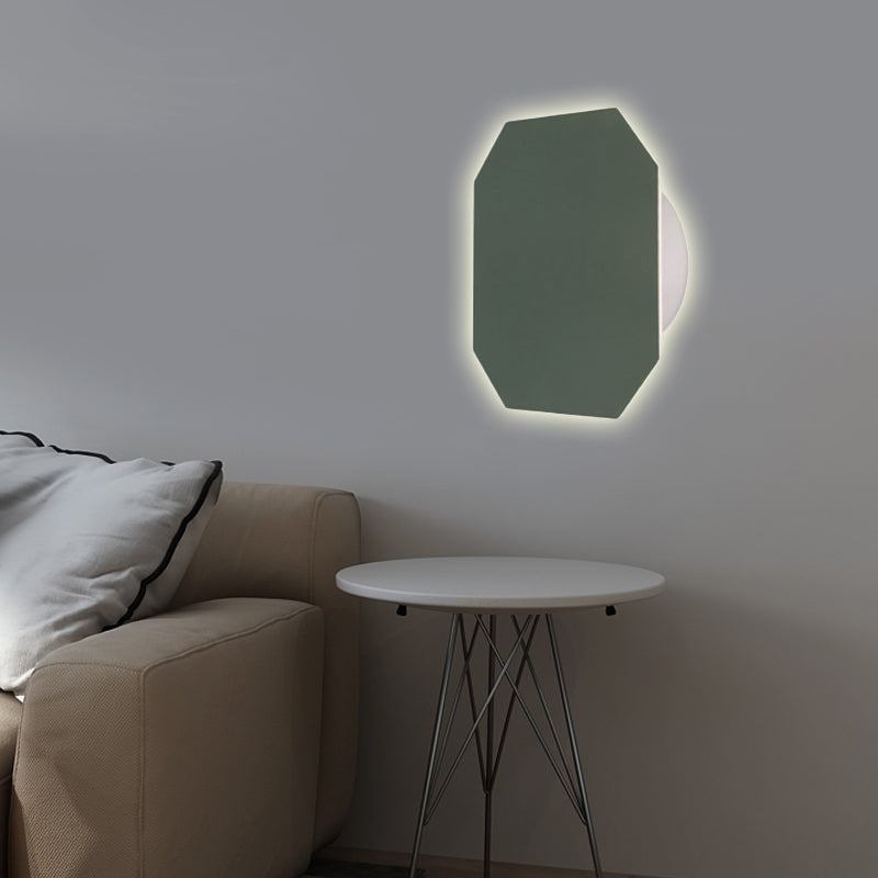 Round Metal Wall Lamp Soft Pastel Shade