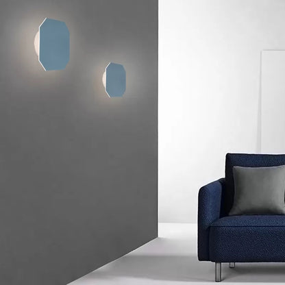 Round Metal Wall Lamp Soft Pastel Shade
