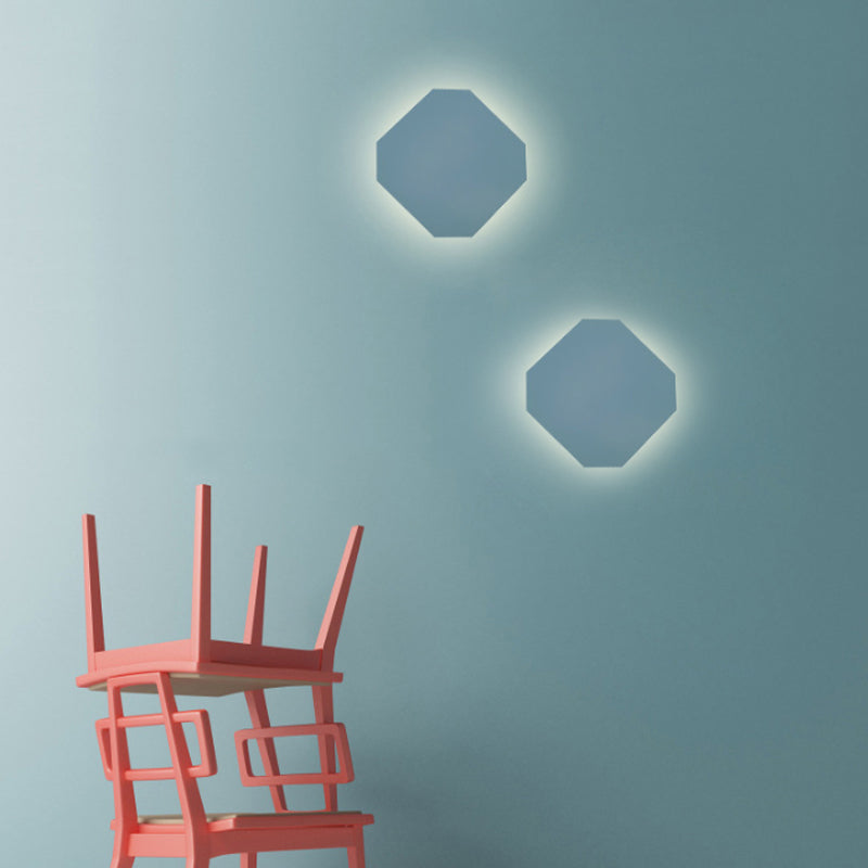 Round Metal Wall Lamp Soft Pastel Shade
