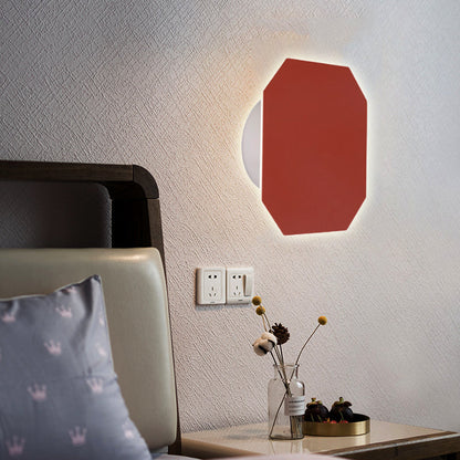 Round Metal Wall Lamp Soft Pastel Shade