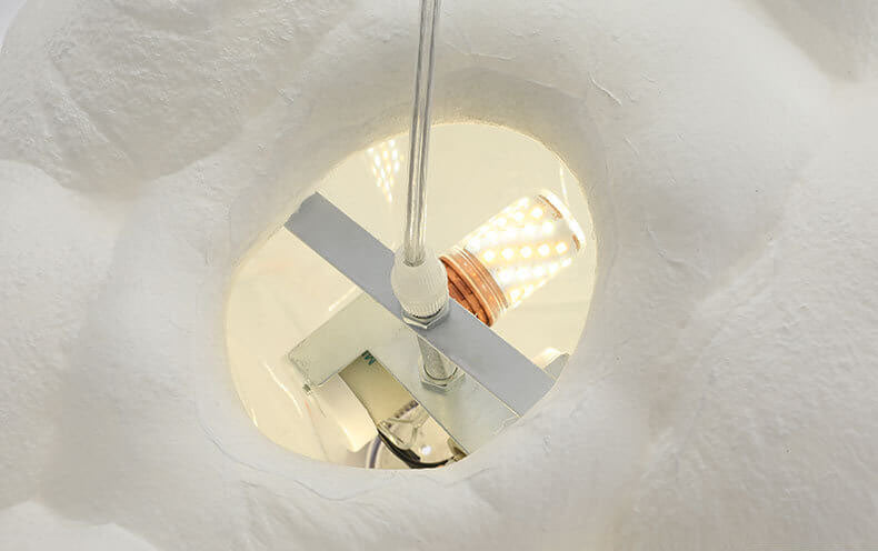 Sleek White Adjustable Hanging Ceiling Lamp