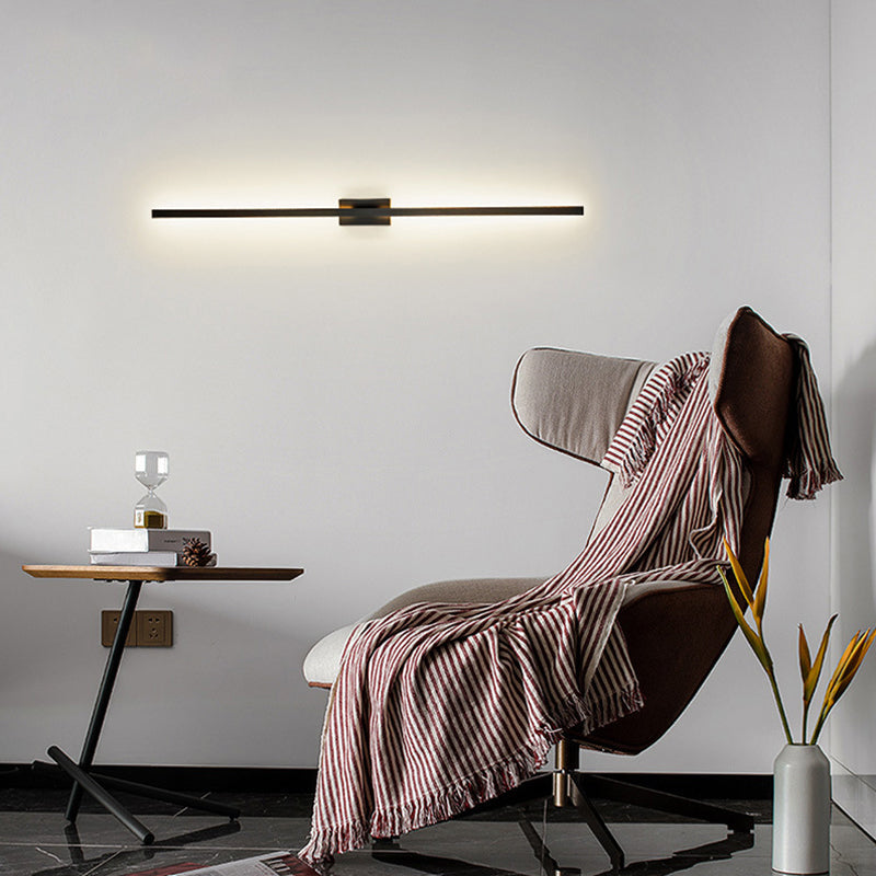 Slim Modern Black LED Wall Sconce Light Fixtures