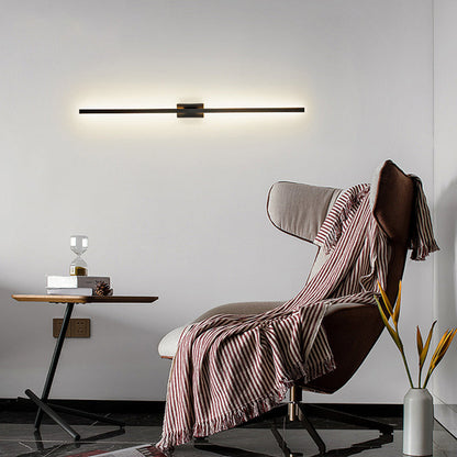 Slim Modern Black LED Wall Sconce Light Fixtures