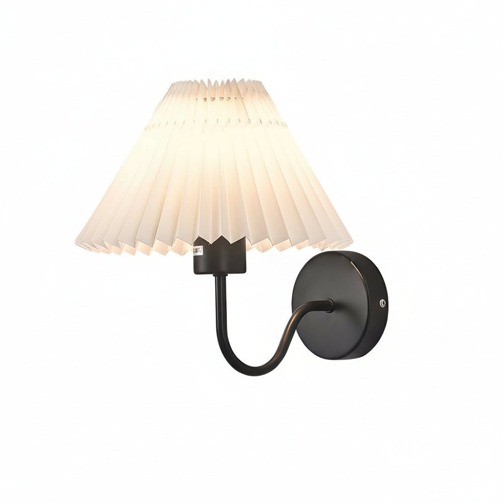 Classic Metal LED Wall Lamp with Textured Shade