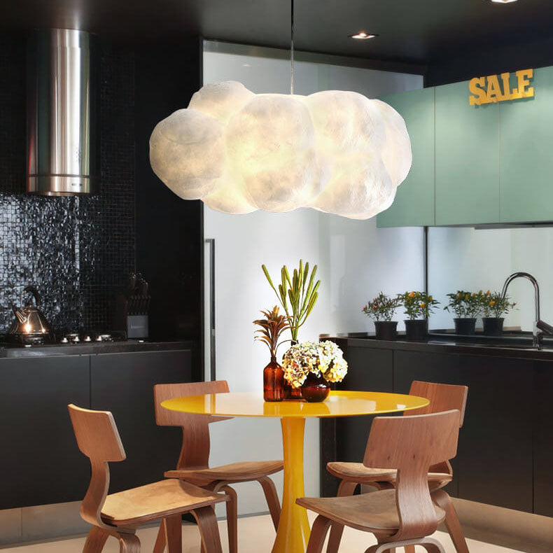 Sleek White Adjustable Hanging Ceiling Lamp