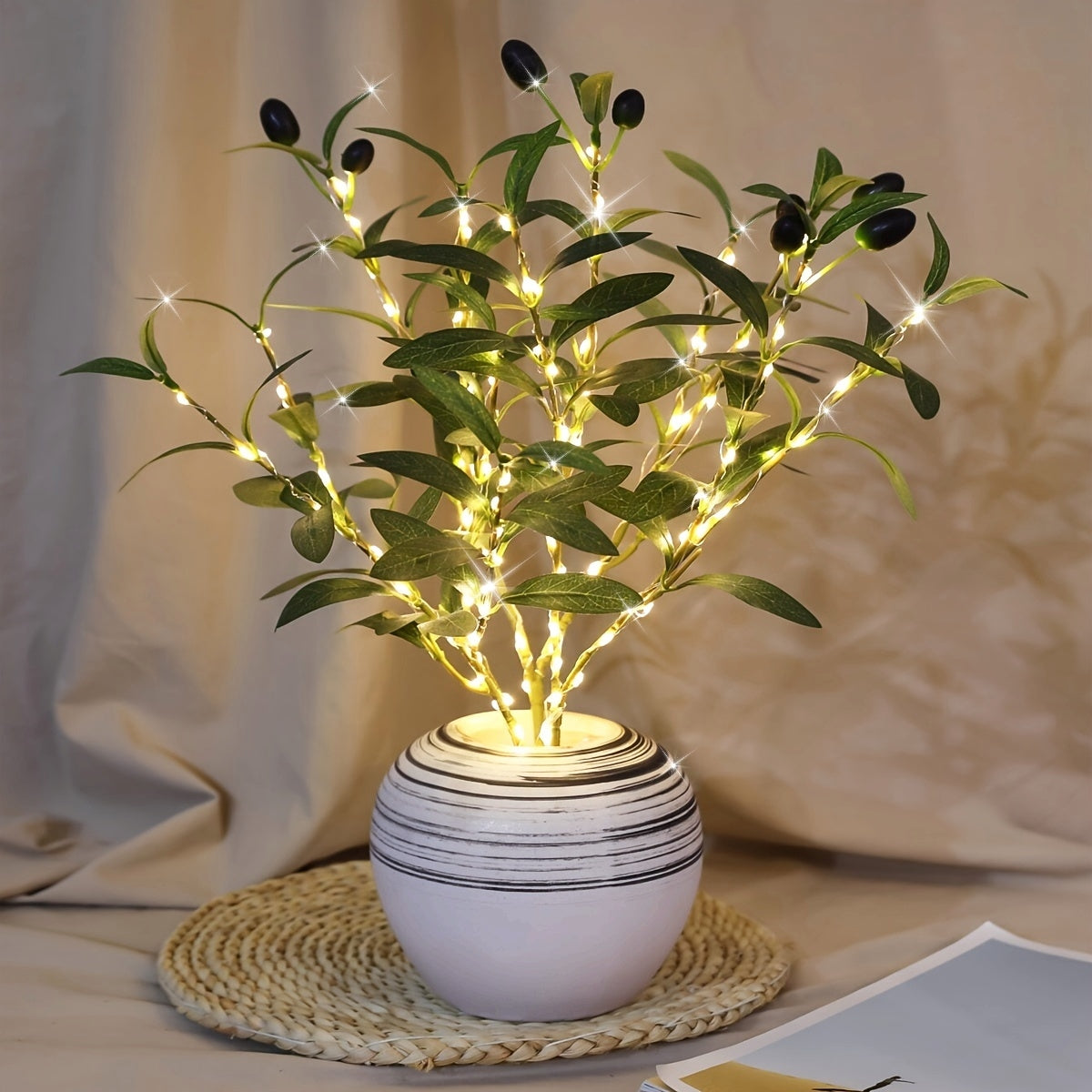 Bright Olive Tree Table Lamp - Cofik