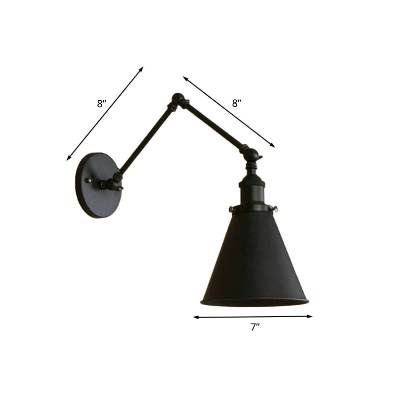 Rustic Metal Wall Sconce Light for Bedroom