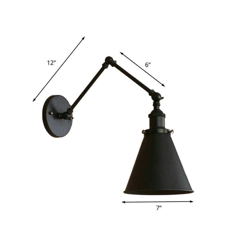 Rustic Metal Wall Sconce Light for Bedroom