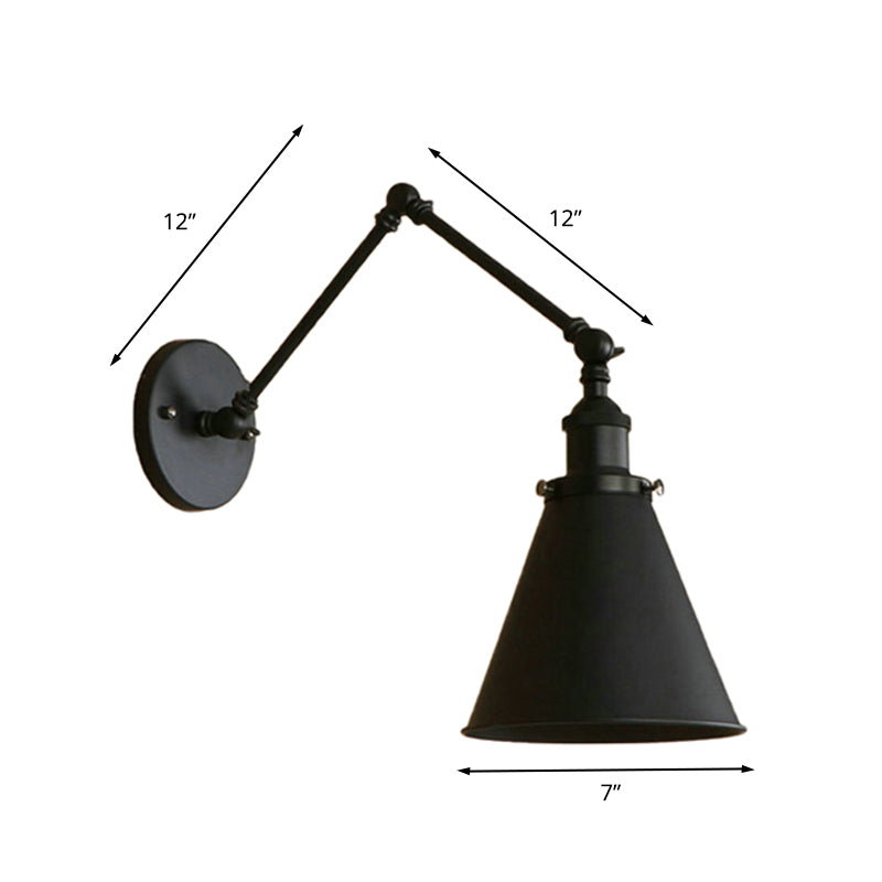 Rustic Metal Wall Sconce Light for Bedroom