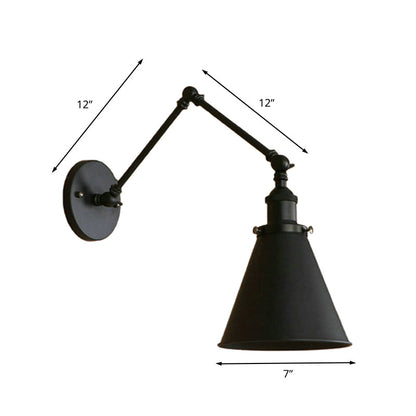 Rustic Metal Wall Sconce Light for Bedroom