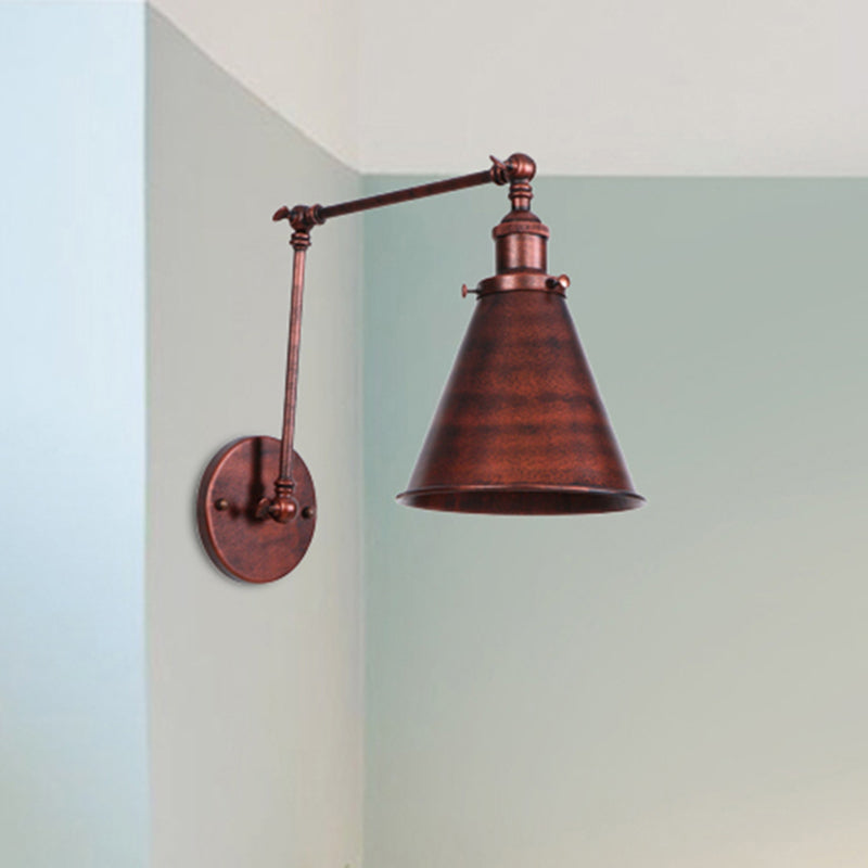 Rustic Metal Wall Sconce Light for Bedroom
