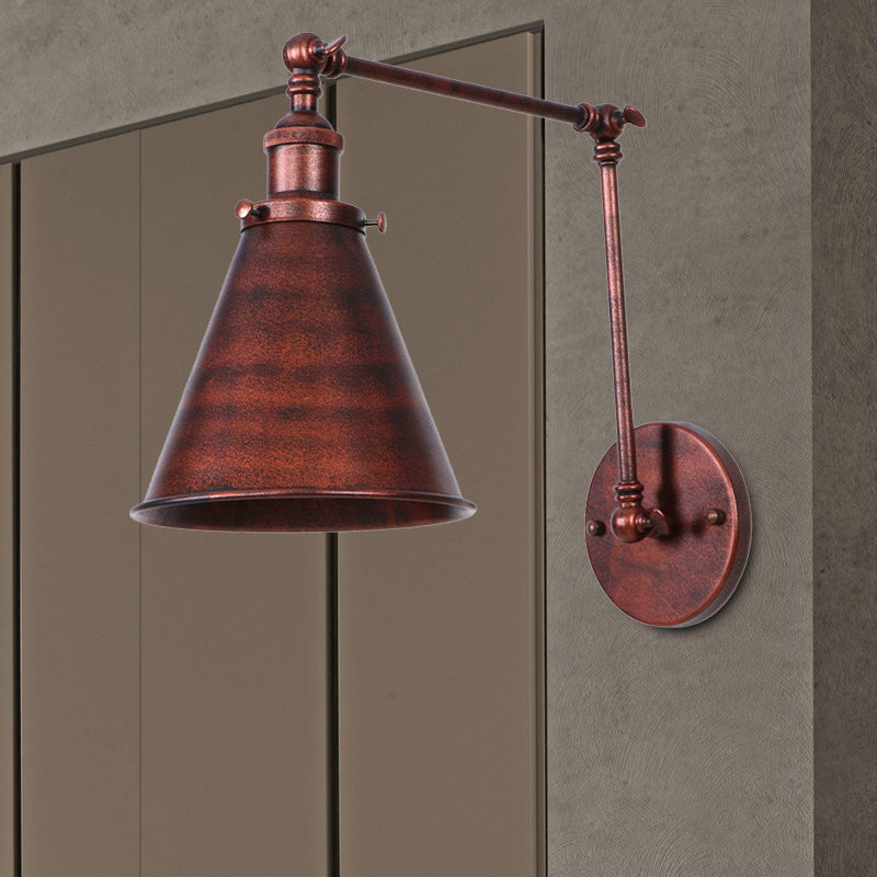 Rustic Metal Wall Sconce Light for Bedroom