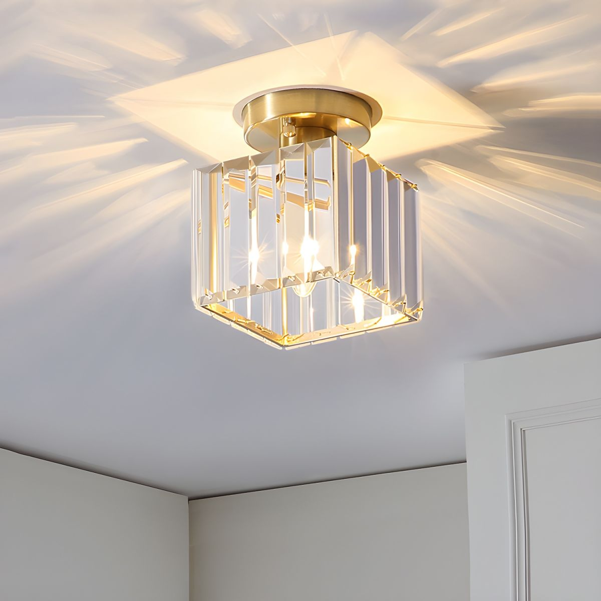 Luxurious Sparkling Crystal Ceiling Light