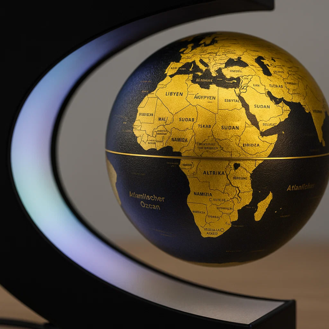 Glowing LED Floating Globe Lamp with Magnetic Base