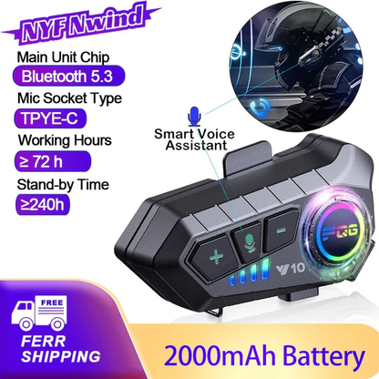 Wireless Bluetooth Motorcycle Headset