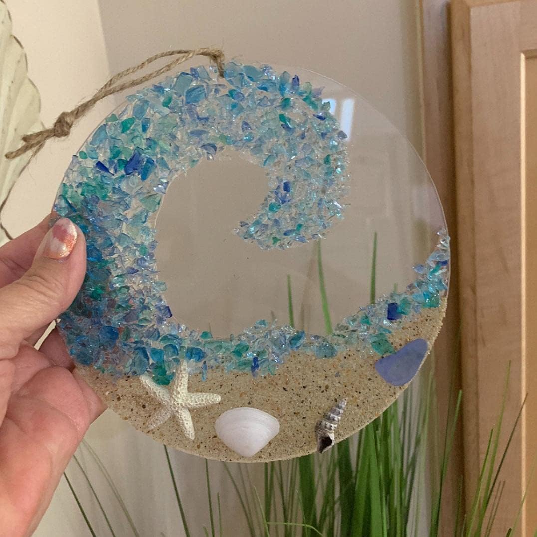 Colorful Glass Wave Coast Decoration