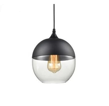 Unique Wooden Glass Hanging Lamp Adjustable