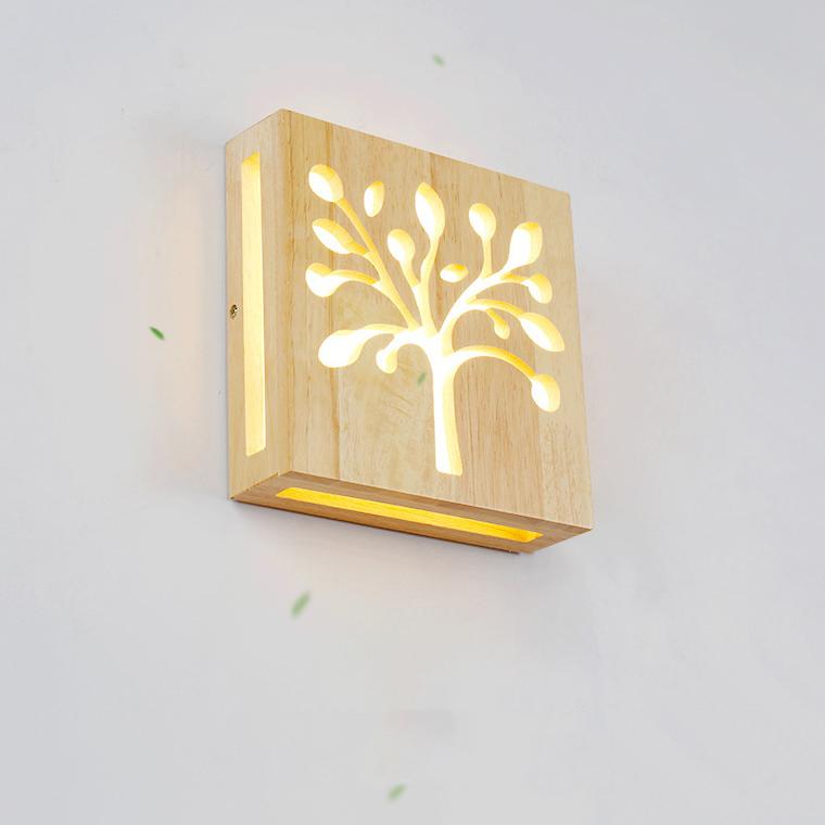 Stylish Wooden LED Wall Lamp