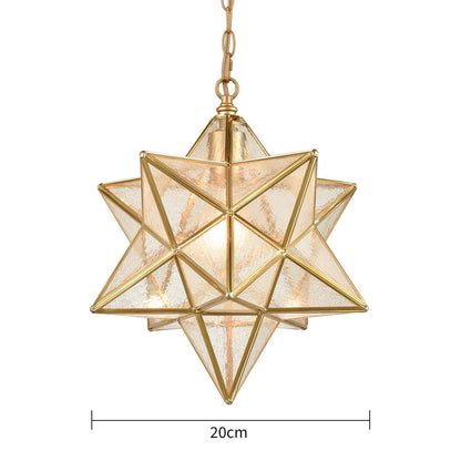 Beautiful Star Shaped Glass Pendant Lighting