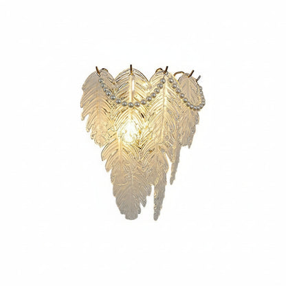 Elegant Glass Wall Light with Gold Accent