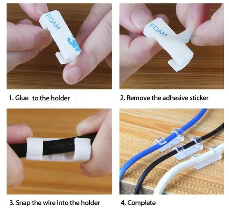 Cofik | 20-piece Cord Organizer for Clutter-Free Space
