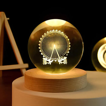 Colorful Globe LED Bedside Lamp