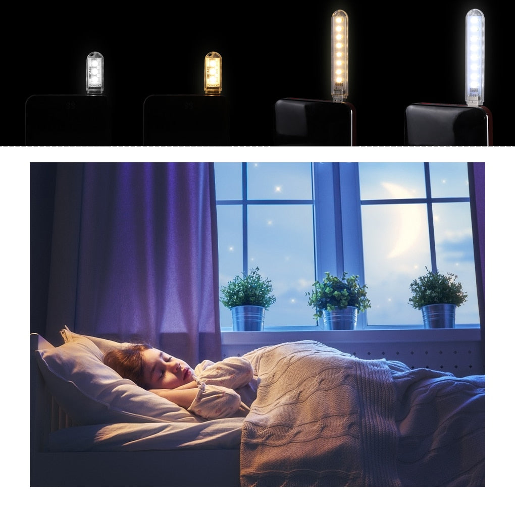 Compact Plug in LED Bedside Lamp