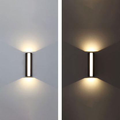 Sleek Black Outdoor LED Wall Sconce Light