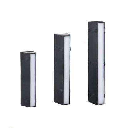 Sleek Black Outdoor LED Wall Sconce Light
