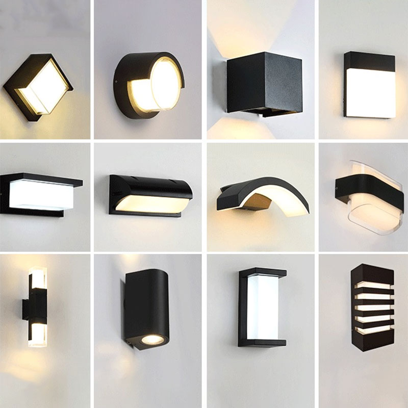 Modern Black Outdoor LED Wall Sconce Light - Cofik
