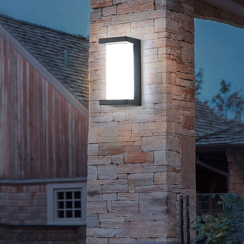 Modern Black Outdoor LED Wall Sconce Light