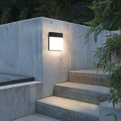 Modern Black Outdoor LED Wall Sconce Light