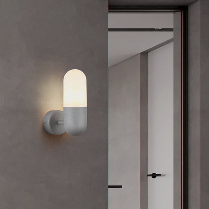 Modern Metal Wall Lamp Black White Gray