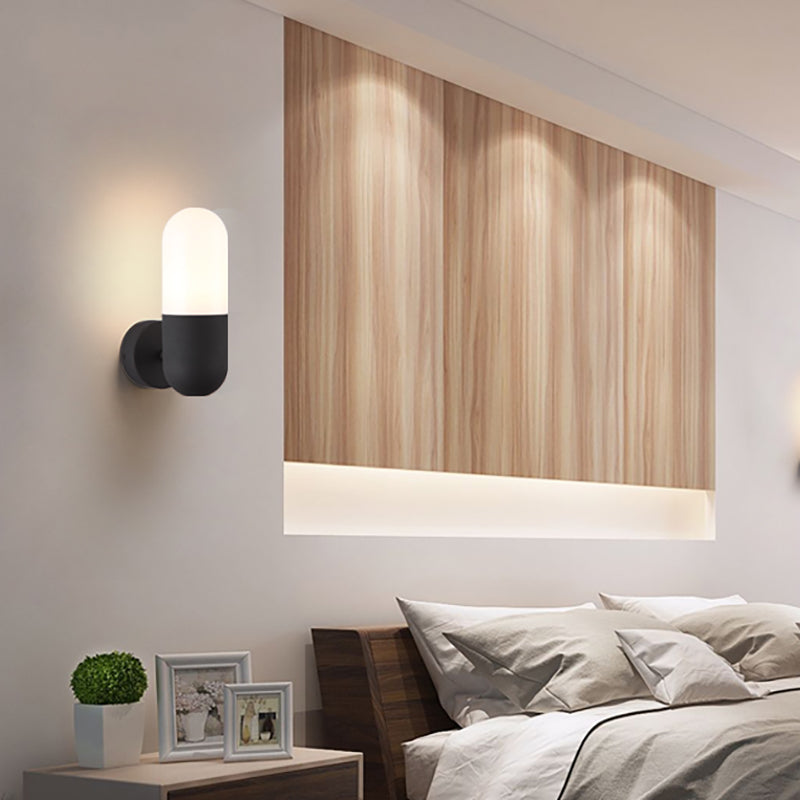 Modern Metal Wall Lamp Black White Gray