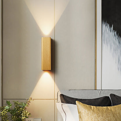 Contemporary LED Wall Sconce Light in Gold Bronze Finish