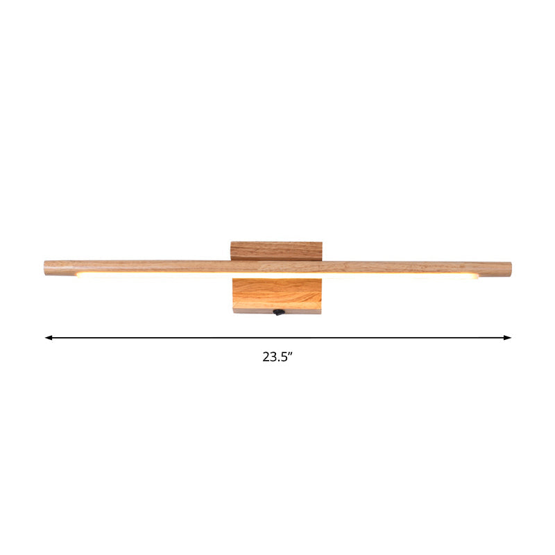 Elegant Wooden Wall Mount Lamp with Warm White LED Light