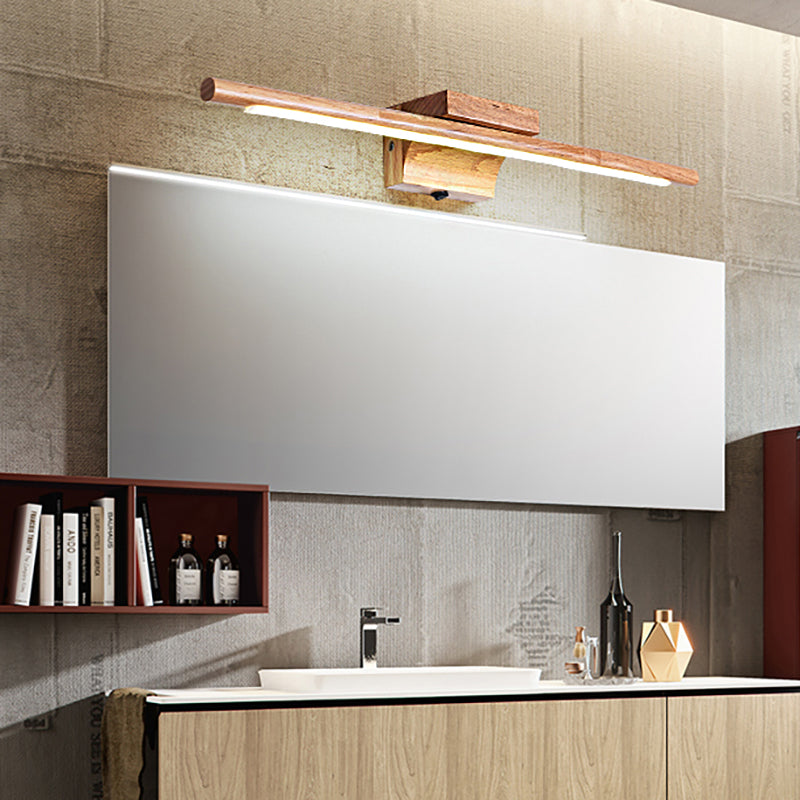 Elegant Wooden Wall Mount Lamp with Warm White LED Light