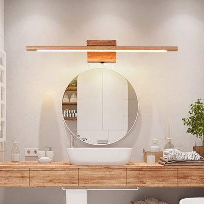 Elegant Wooden Wall Mount Lamp with Warm White LED Light