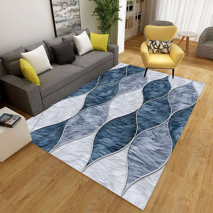 Stylish Geometric Area Rug Multi-Colored Non-Slip Polypropylene Rug