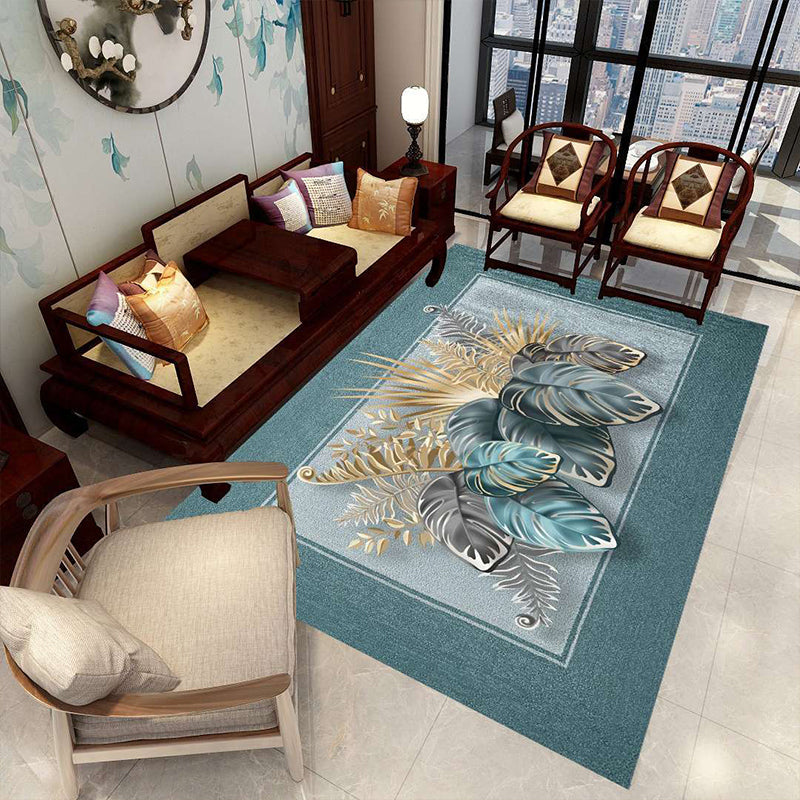 Stylish Geometric Area Rug Multi-Colored Non-Slip Polypropylene Rug