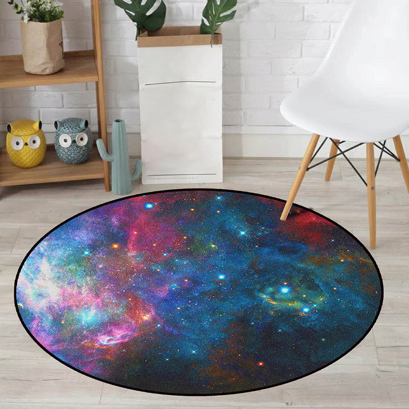 Colorful Space Theme Kids Rug Soft Non-Slip Carpet