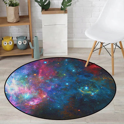 Colorful Space Theme Kids Rug Soft Non-Slip Carpet