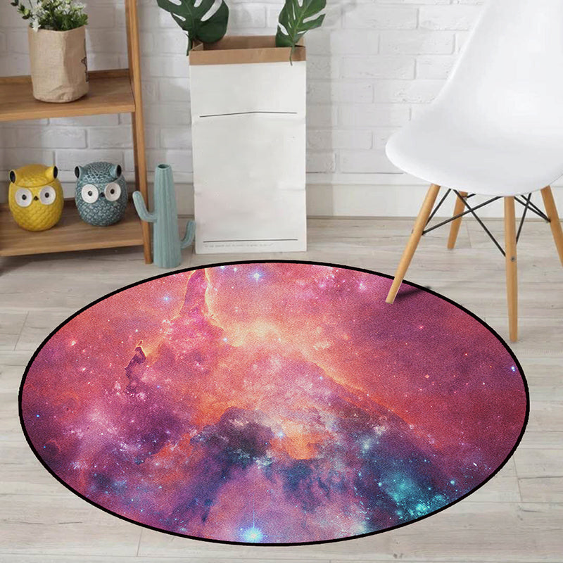 Colorful Space Theme Kids Rug Soft Non-Slip Carpet