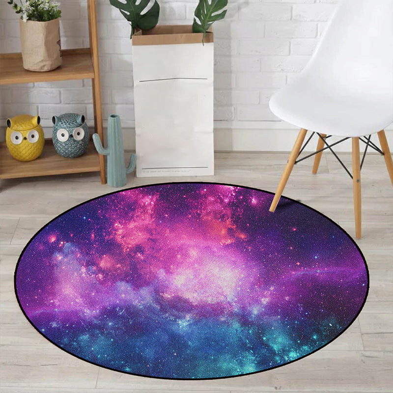 Colorful Space Theme Kids Rug Soft Non-Slip Carpet