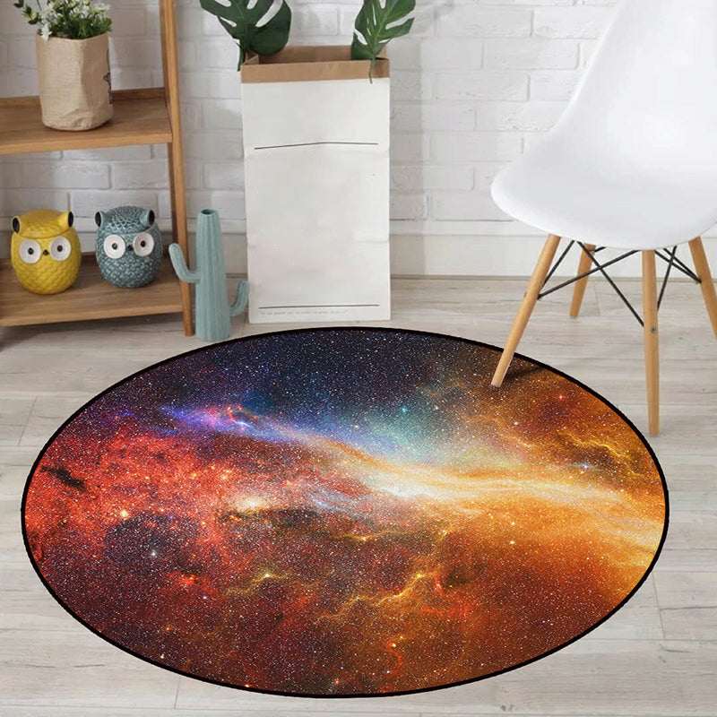 Colorful Space Theme Kids Rug Soft Non-Slip Carpet