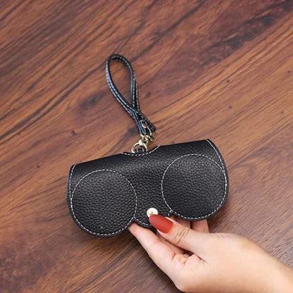 Protective Genuine Leather Sunglasses Pouch
